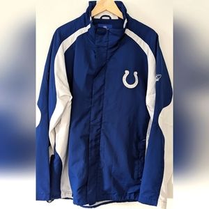 NFL Indianapolis Colts Mens Full Zip Reebok On-Field Jacket Size XL Blue